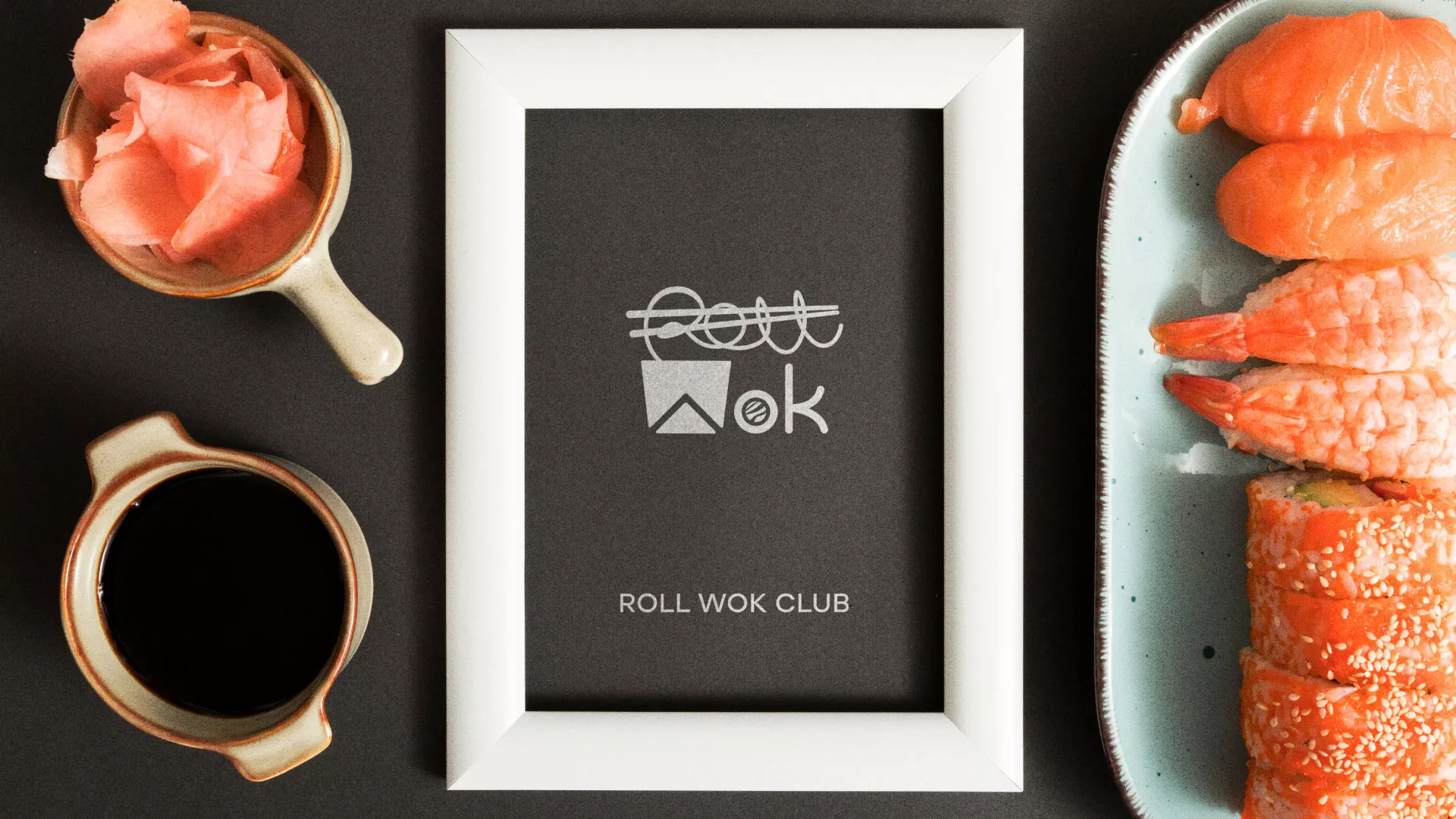 Разработка логотипа суши-бара «Roll Wok Club» в Новоуральске