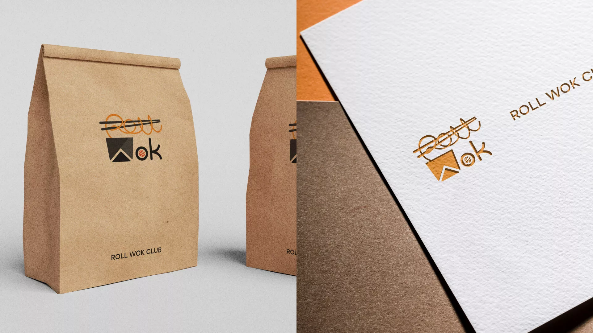 Разработка логотипа суши-бара «Roll Wok Club» в Новоуральске